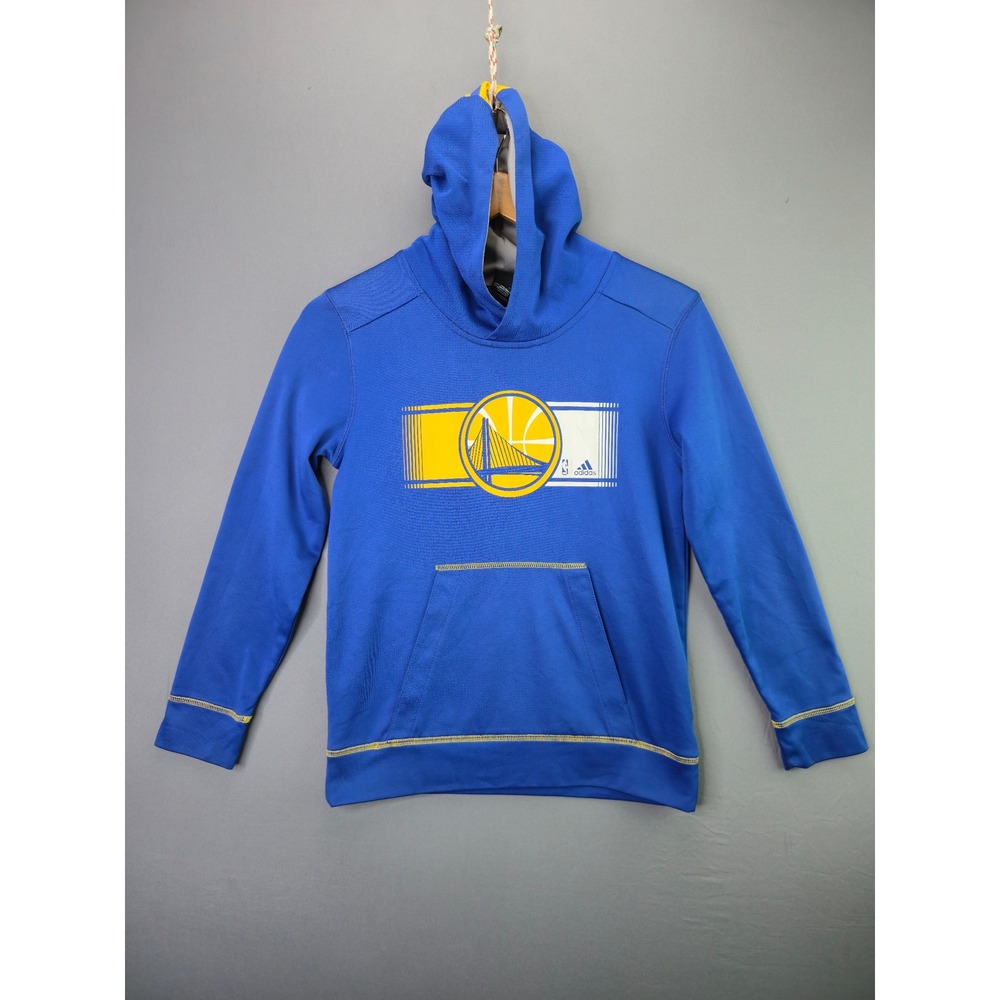 Adidas Golden State Warriors Hoodie Youth Medium M 10/12 Blue NBA Basketball